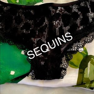 VS sequin black panty